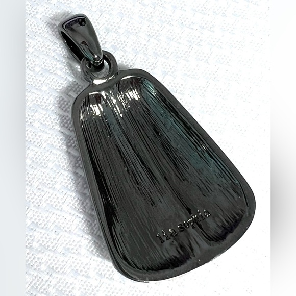 lia sophia “Classified” 3-strand necklace & “In the Groove” pendant, hematite - Picture 11 of 11